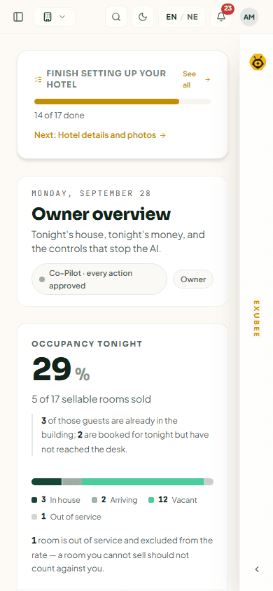 The Overview on a phone-sized screen
