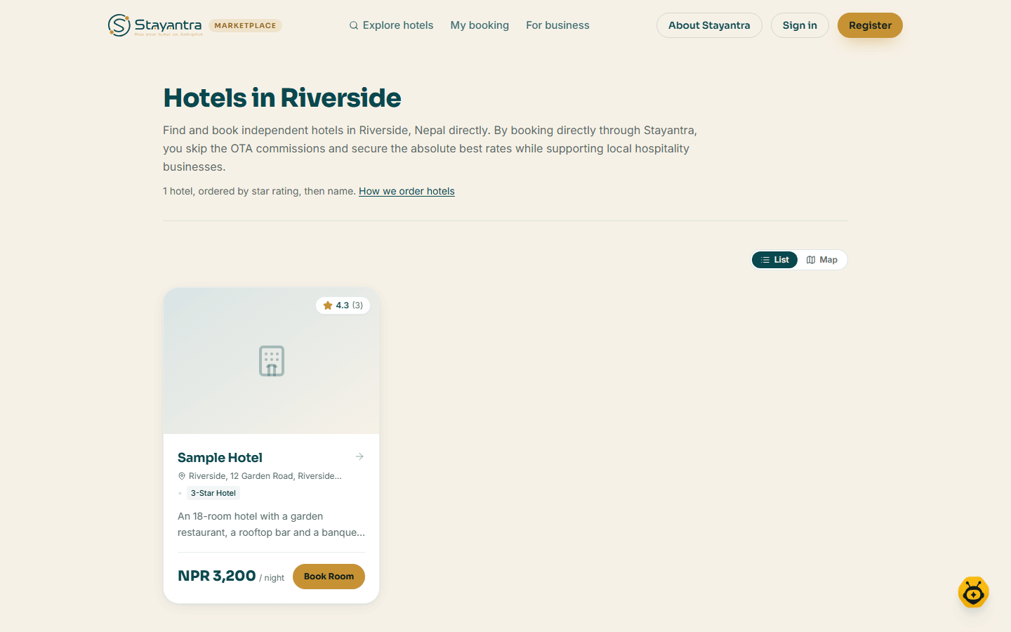 The Hotels in Riverside city page